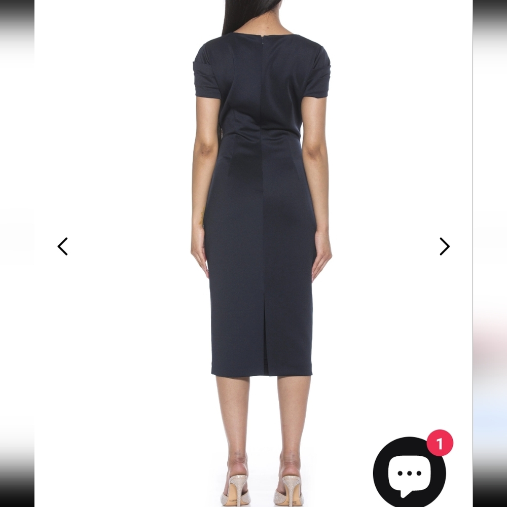 Alexia Admore CRYSTA Midi Dress ~ Navy - Picture 4 of 16
